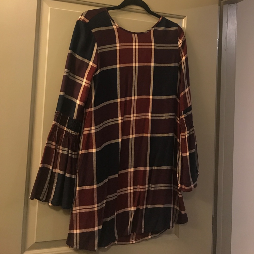 Bcbg generation loose plaid dress